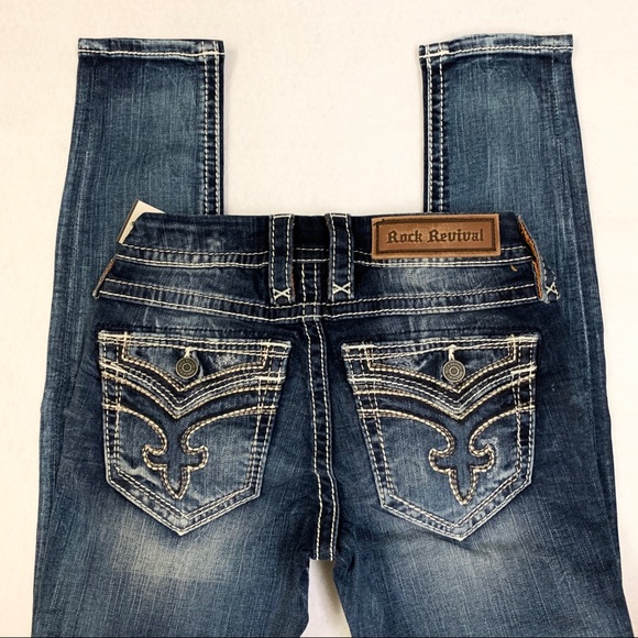 🆕 RARE Rock Revival SZ.25 Daray Stretchy SkinnyJeans NWT Pristine New Condition - Picture 6 of 15